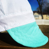 White with Baby Blue Bill Welding Cap