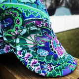 Teal Paisley Welding Cap