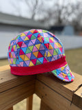 Bright Triangles Pink Band Welding Cap