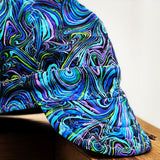 Blue Swirls Welding Cap