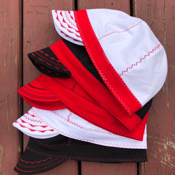 Pack of 5 Black Red White Welding Caps