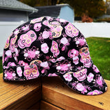 Pink Day of the Dead Skulls Welding Cap