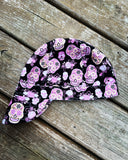 Pink Day of the Dead Skulls Welding Cap