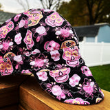 Pink Day of the Dead Skulls Welding Cap