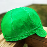Green with White Stitching Welding Cap