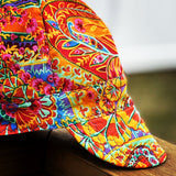 Orange Paisley Welding Cap