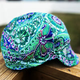 Teal Paisley Welding Cap