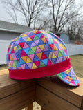 Bright Triangles Pink Band Welding Cap