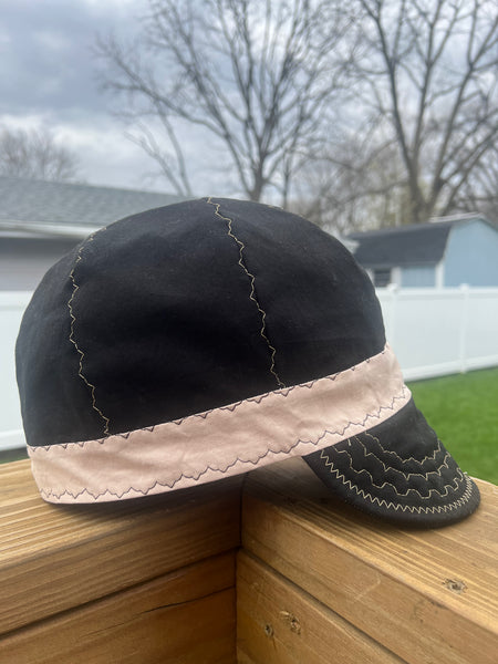Black with Tan Band Welding Cap