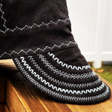 Black with White Stitching Welding Cap