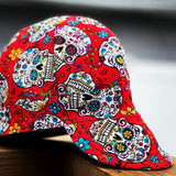 Red Sugar Skulls Welding Cap