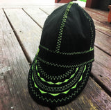 Black Welding Cap with Neon Green Stitching