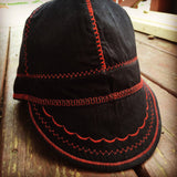 Black Welding Cap with Red Stitching