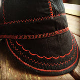Black Welding Cap with Red Stitching