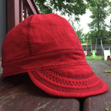 Red Welding Cap with Black Stitching