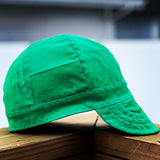 Green with Teal Stitching Welding Cap