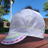 White With Neon Stitching Welding Cap