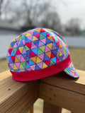 Bright Triangles Pink Band Welding Cap