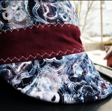 Maroon and Swirls Welding Cap