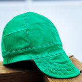 Green with Teal Stitching Welding Cap