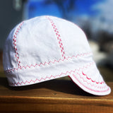 White with Red Stitching and Underbill Welding Cap
