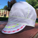 White With Neon Stitching Welding Cap