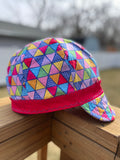 Bright Triangles Pink Band Welding Cap